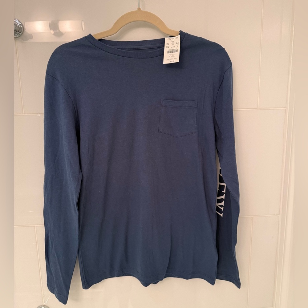 NWT Crewcuts Navy Long Sleeve Tee - Boys Size 12/14 XL